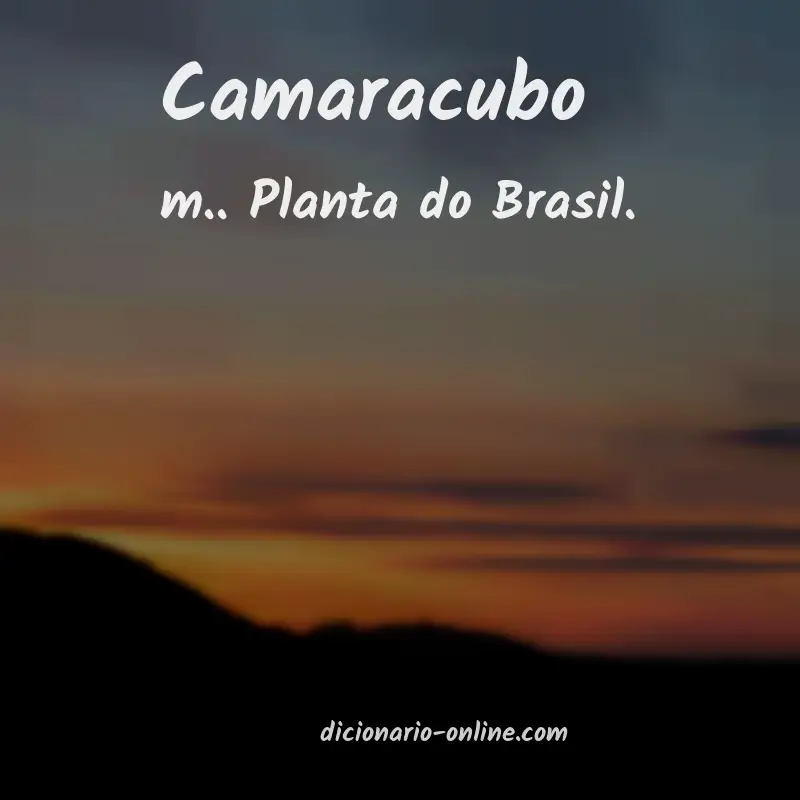 Significado de camaracubo