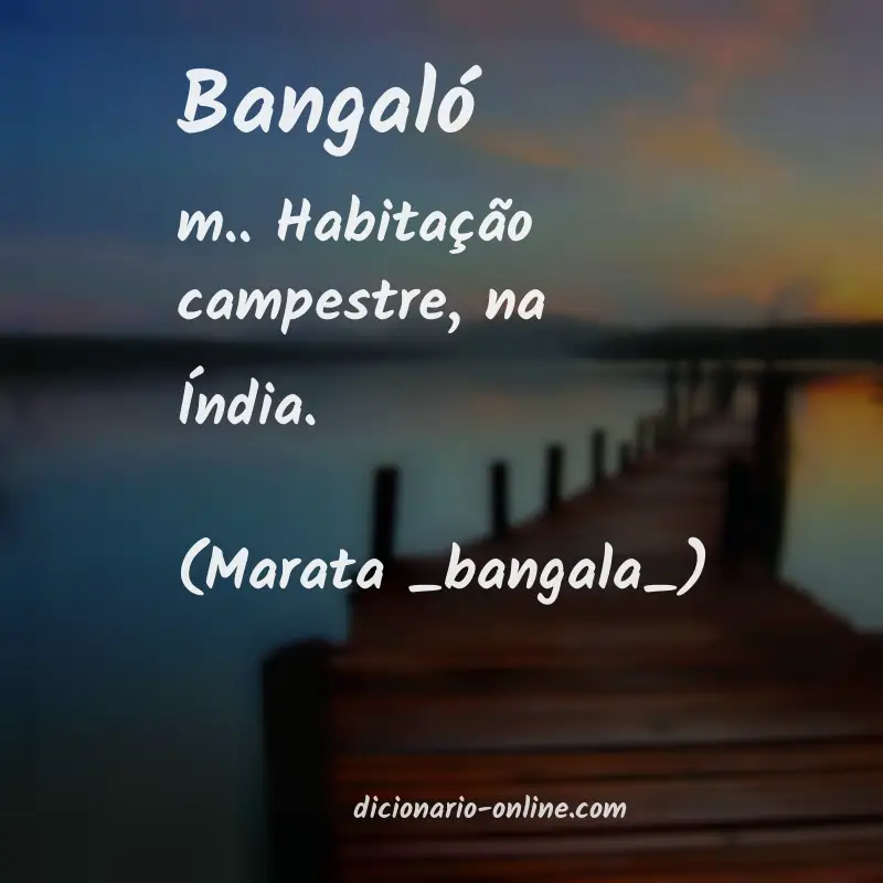 Significado de bangaló