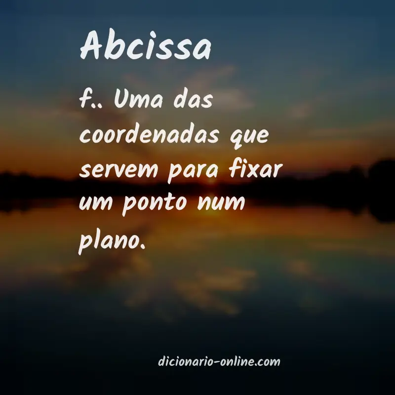 Significado de abcissa