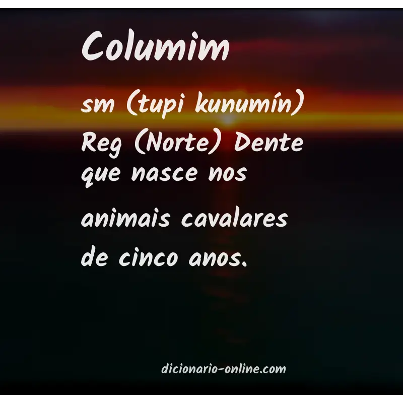 Significado de columim