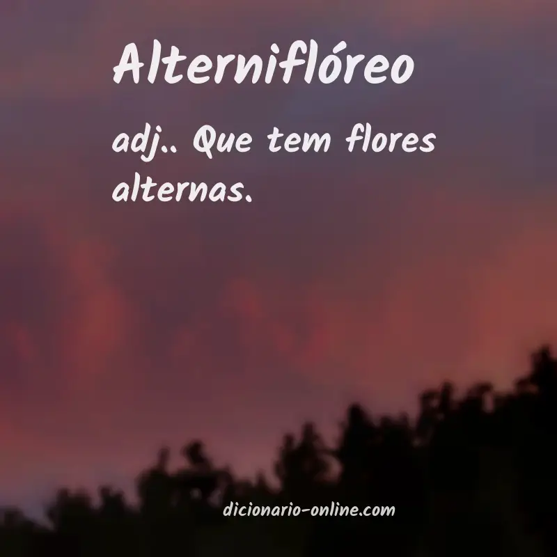 Significado de alterniflóreo