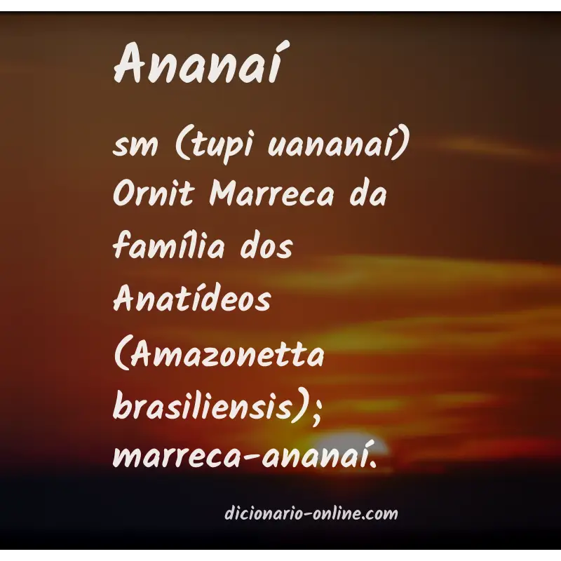 Significado de ananaí