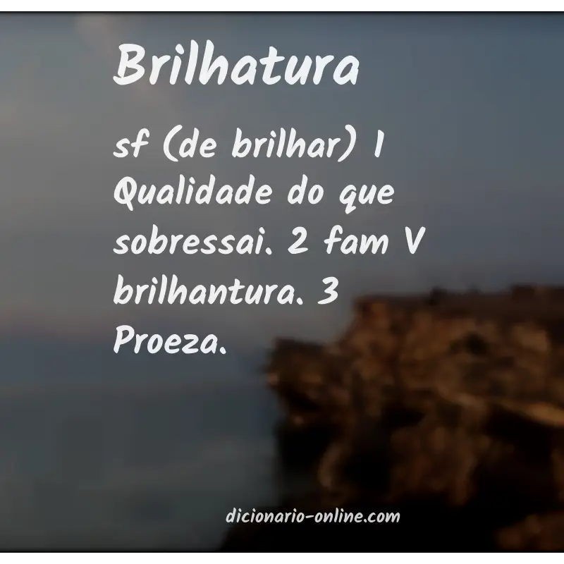 Significado de brilhatura