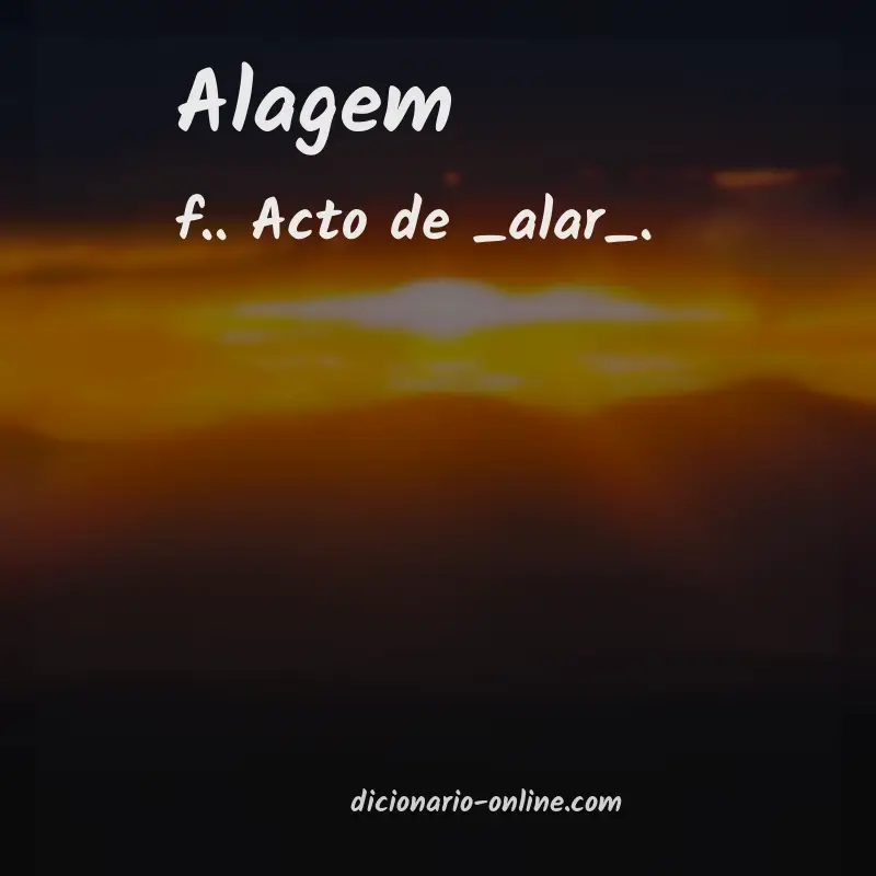Significado de alagem