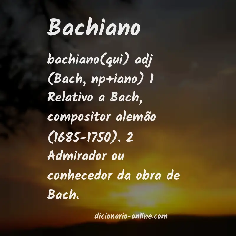 Significado de bachiano