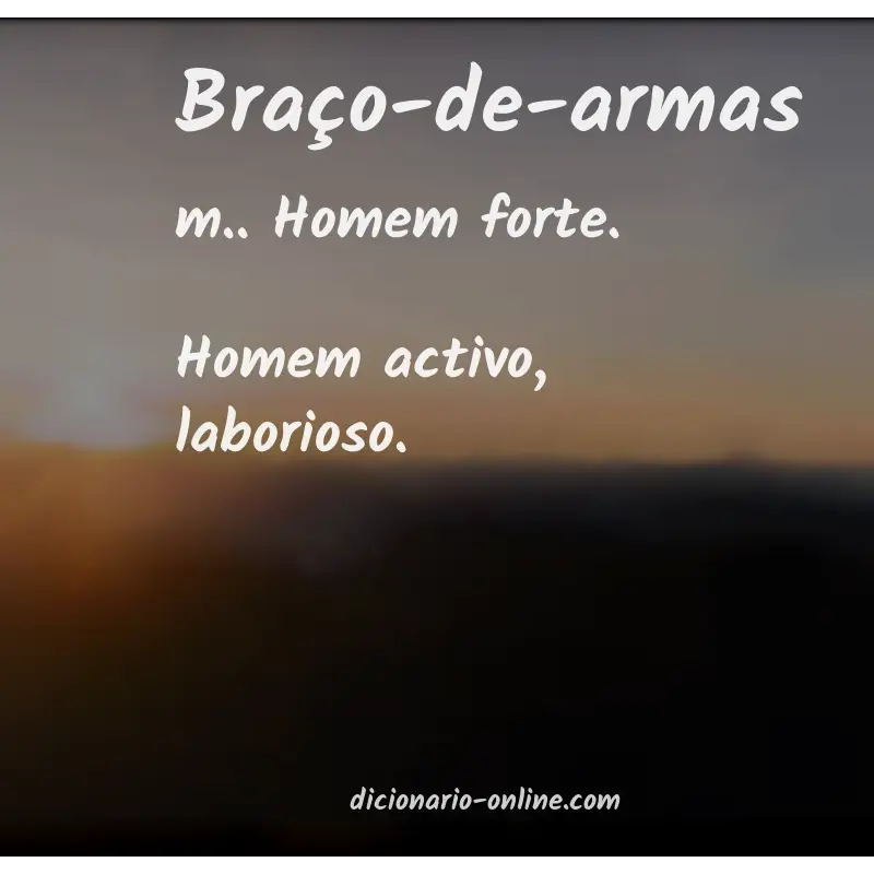 Significado de braço-de-armas