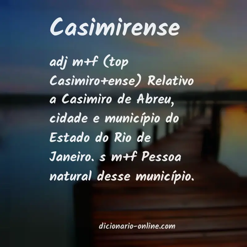 Significado de casimirense
