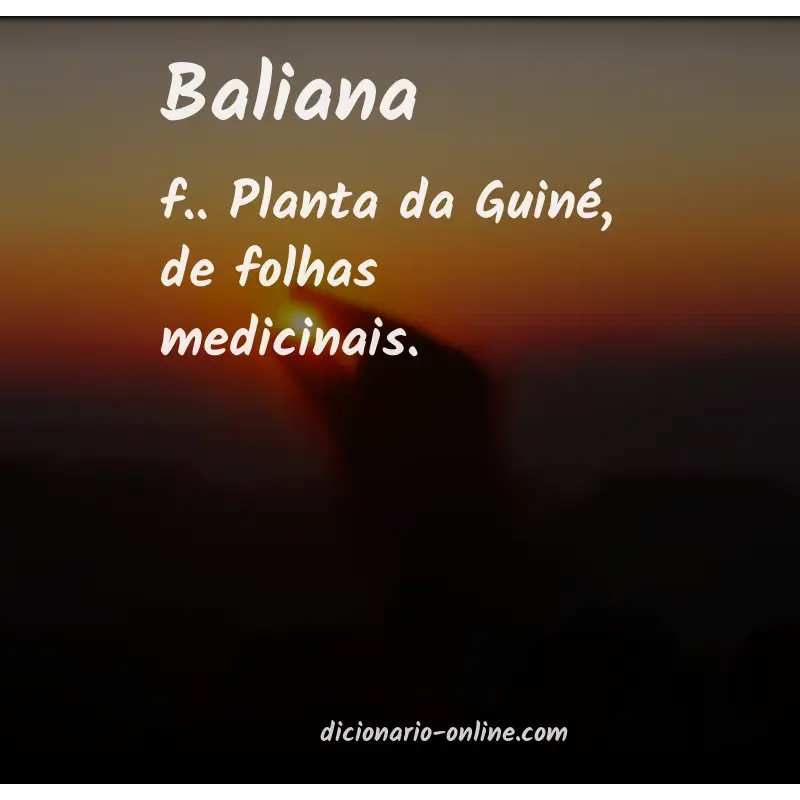 Significado de baliana