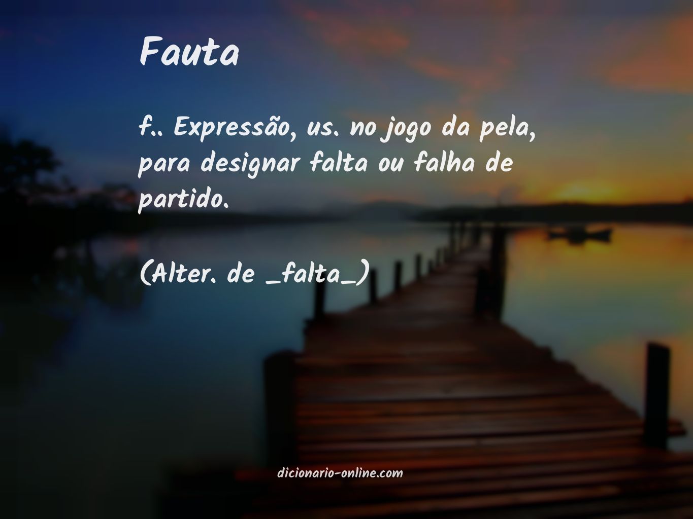 Significado de fauta