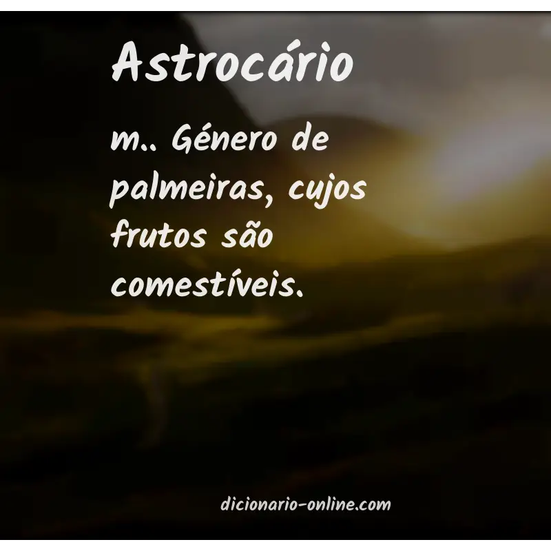 Significado de astrocário