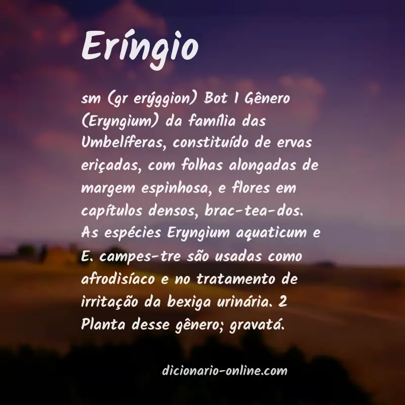 Significado de eríngio
