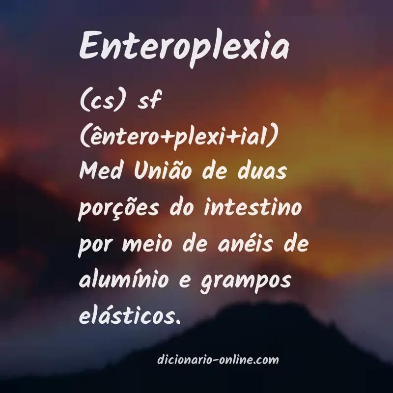 Significado de enteroplexia