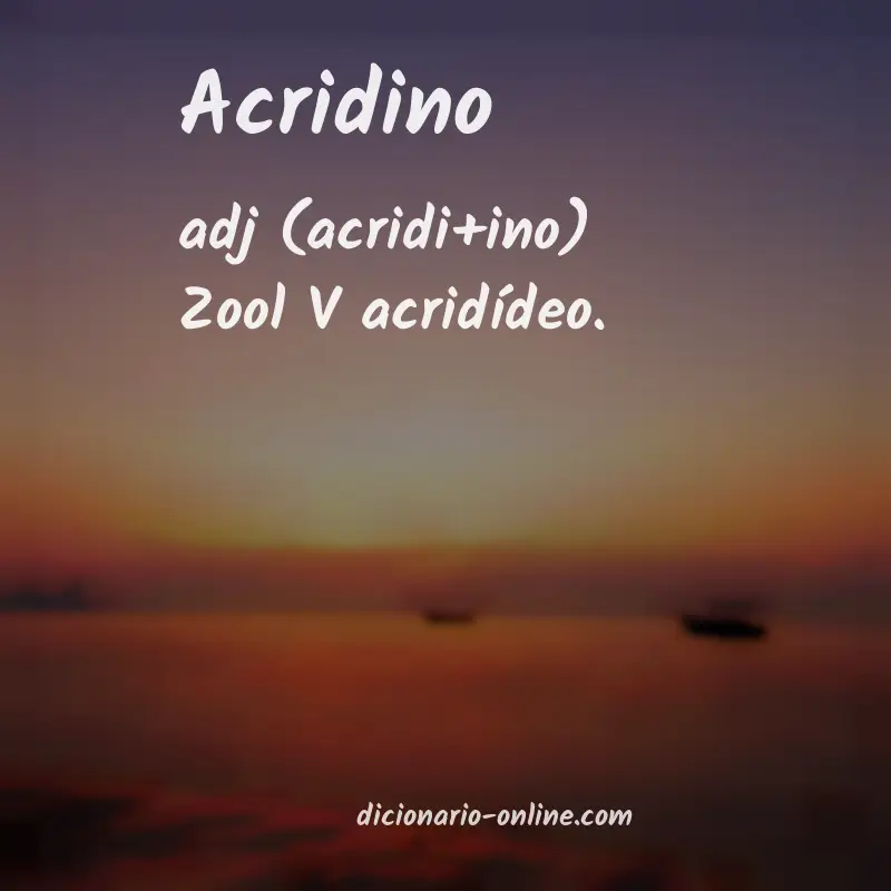 Significado de acridino