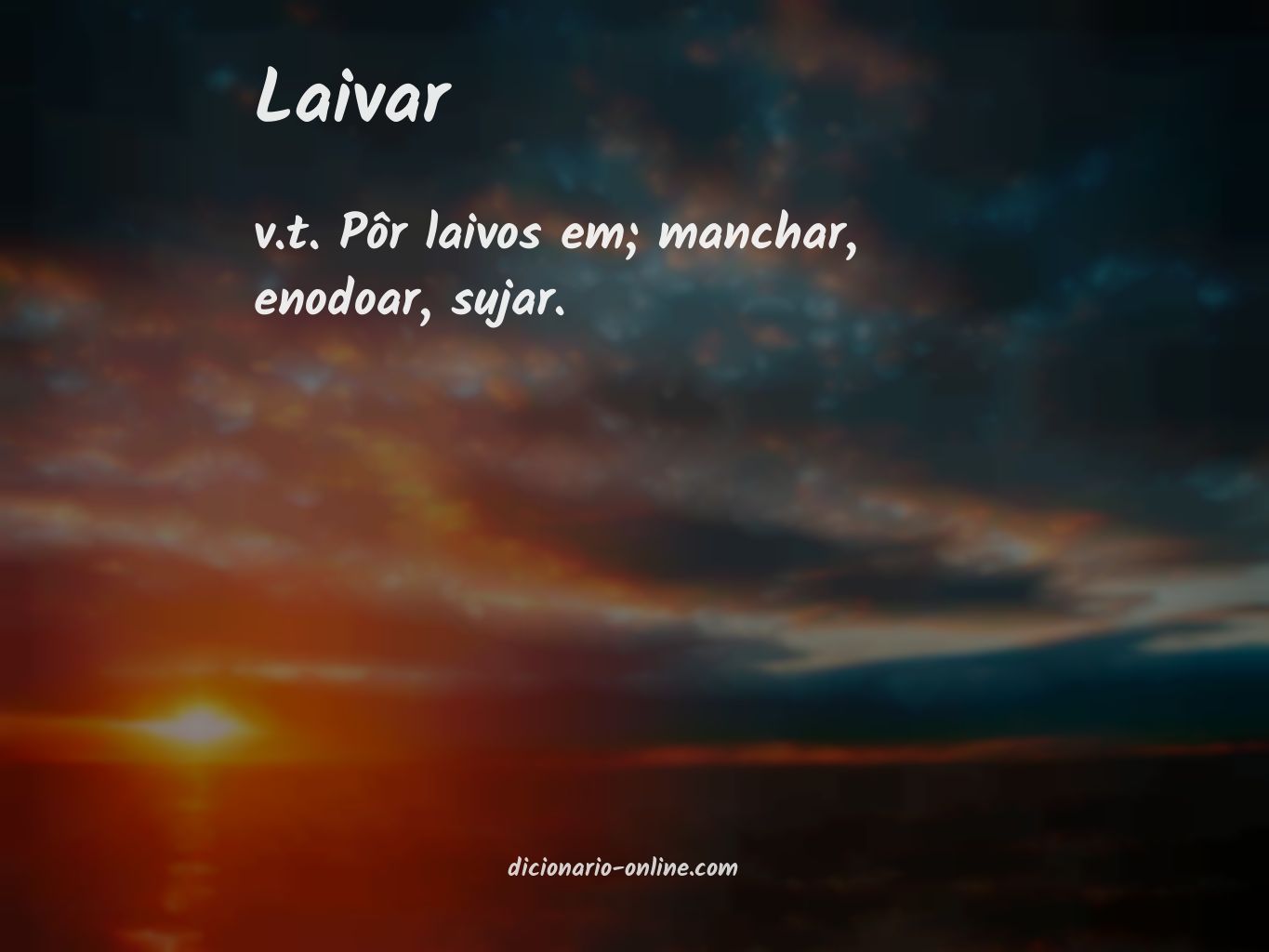 Significado de laivar
