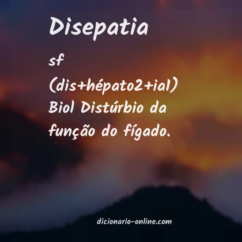 Significado de disepatia