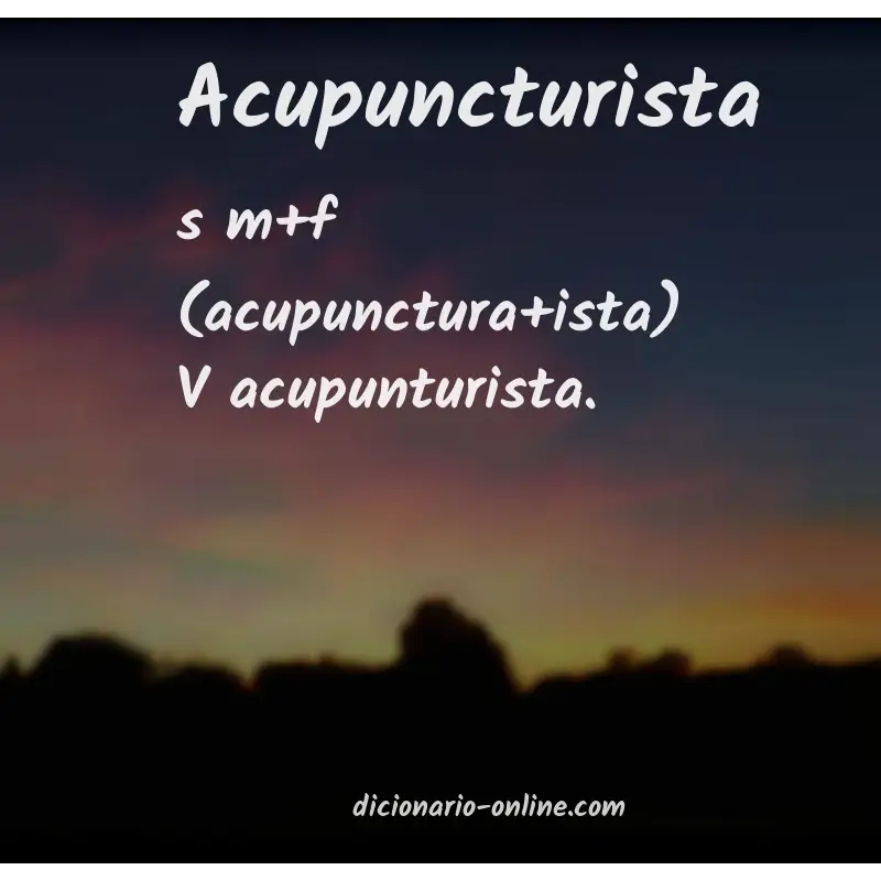 Significado de acupuncturista