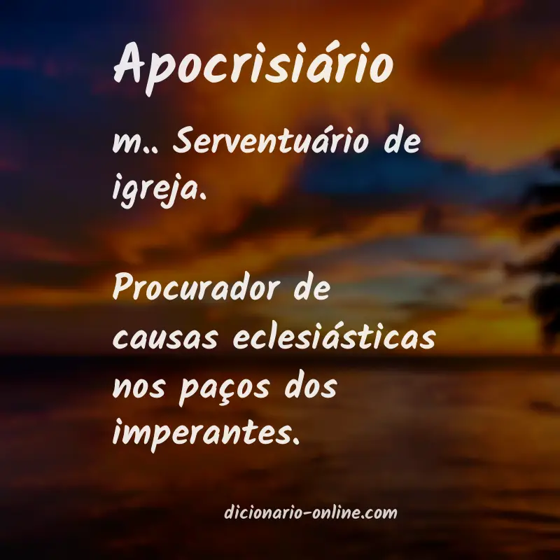 Significado de apocrisiário