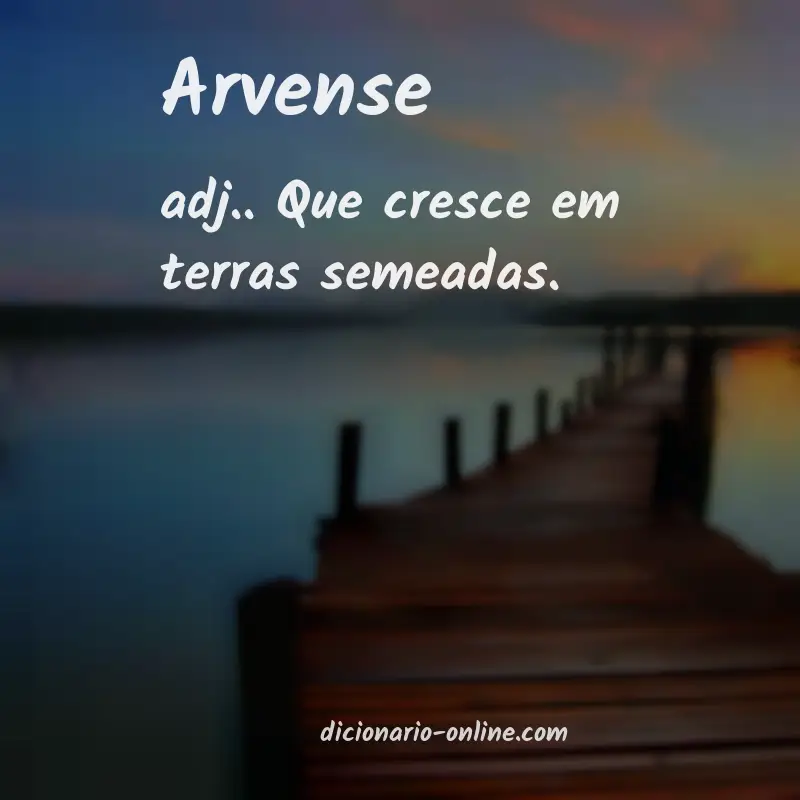 Significado de arvense