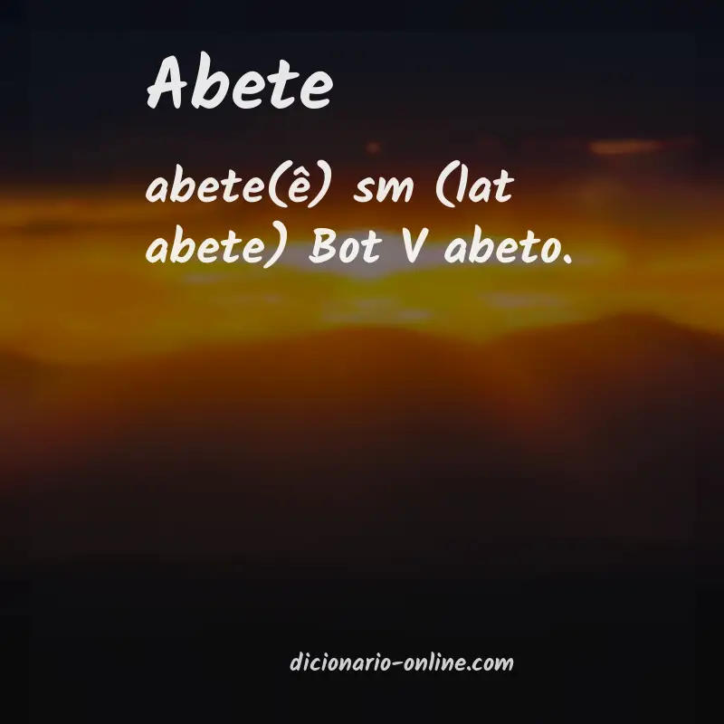 Significado de abete