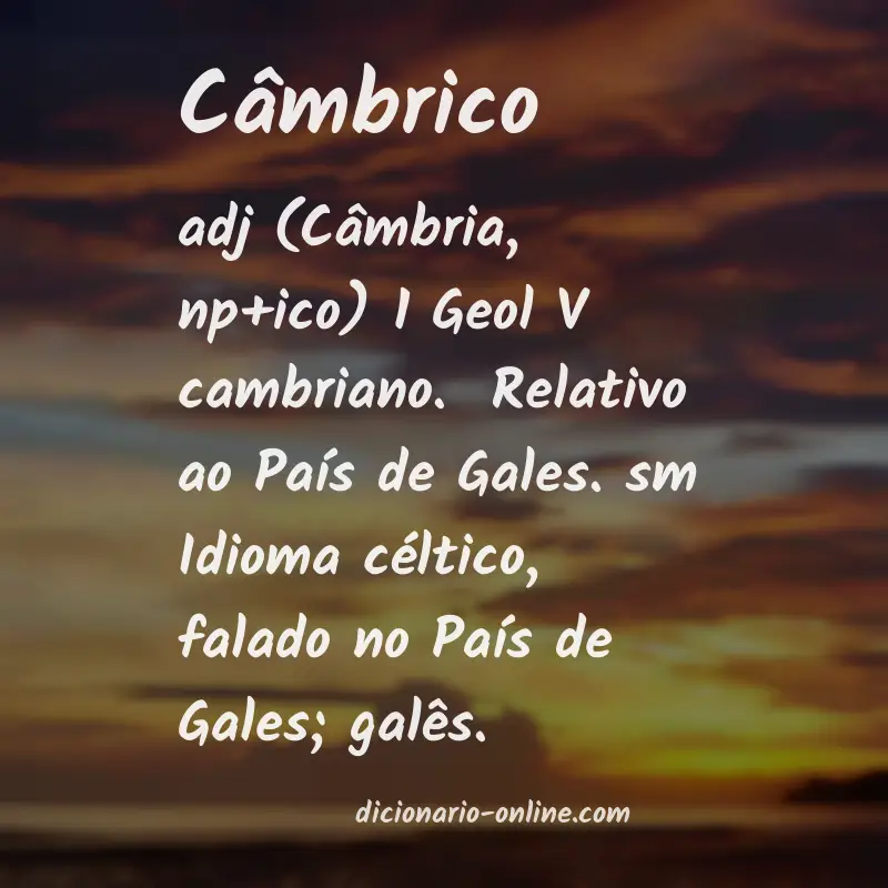 Significado de câmbrico