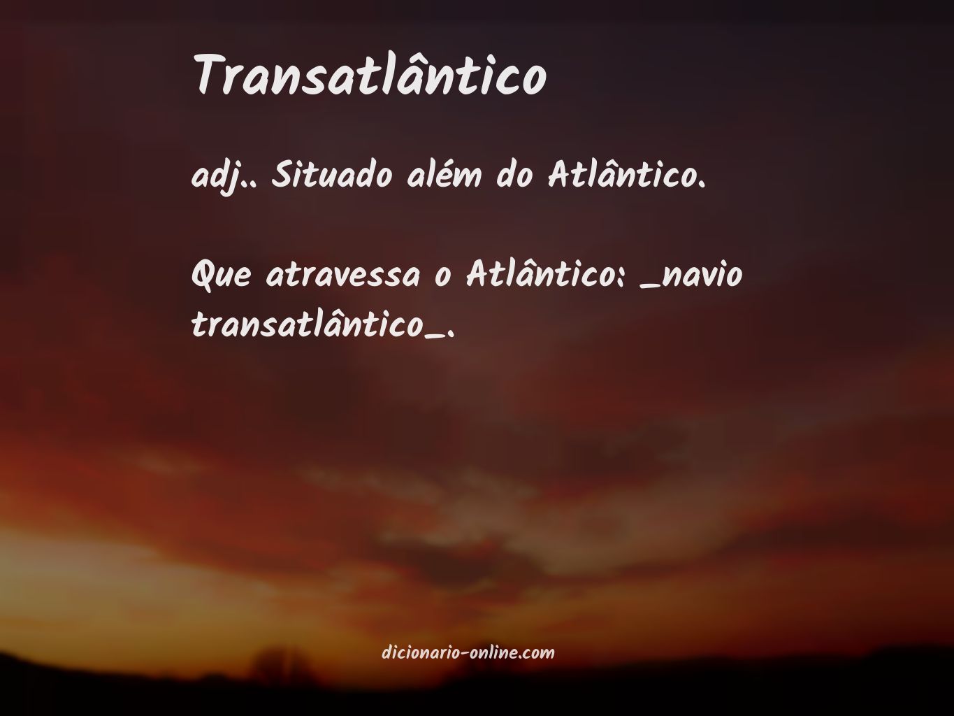 Significado de transatlântico