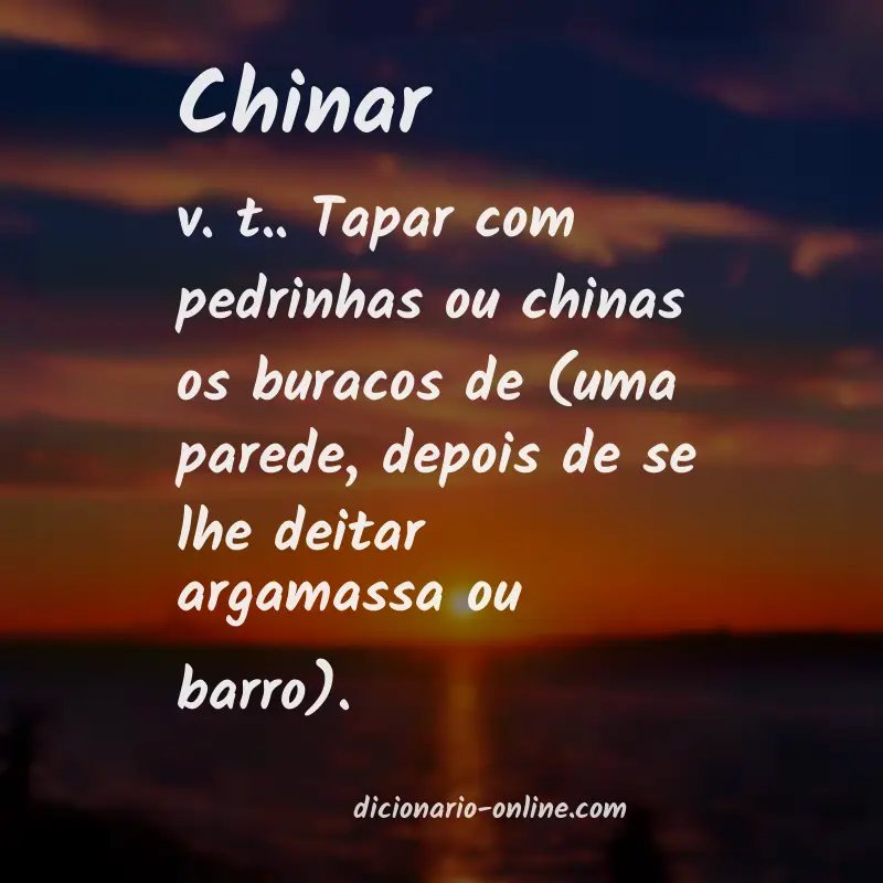 Significado de chinar