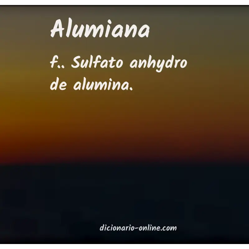 Significado de alumiana