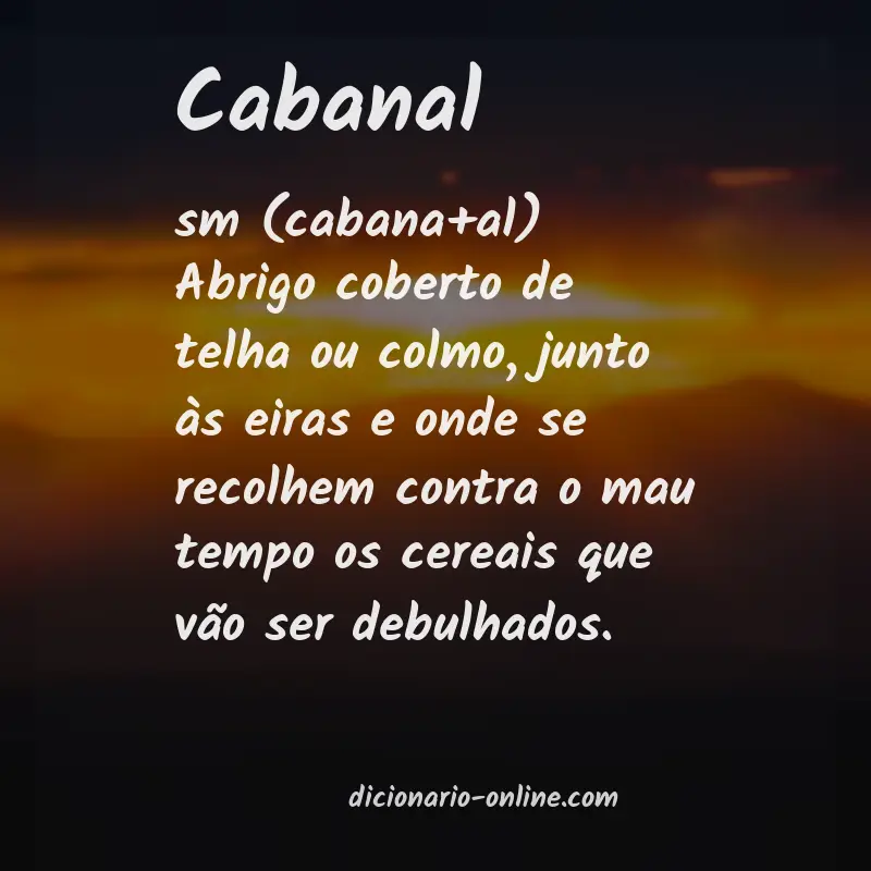 Significado de cabanal
