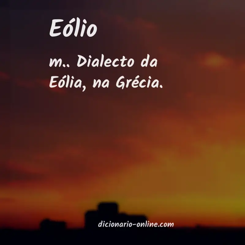 Significado de eólio