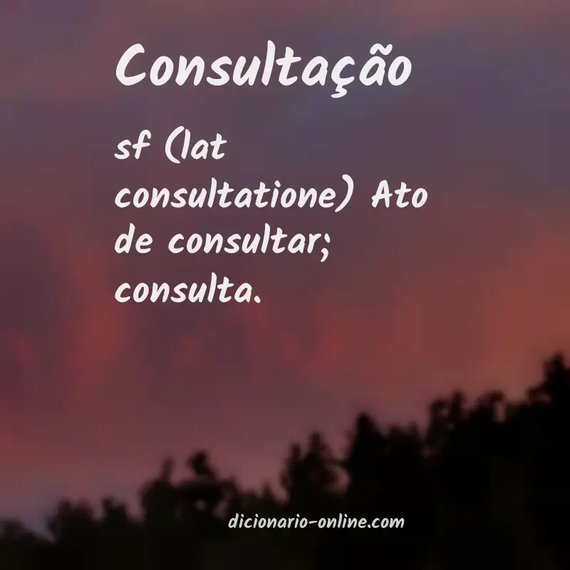 Significado de consultação