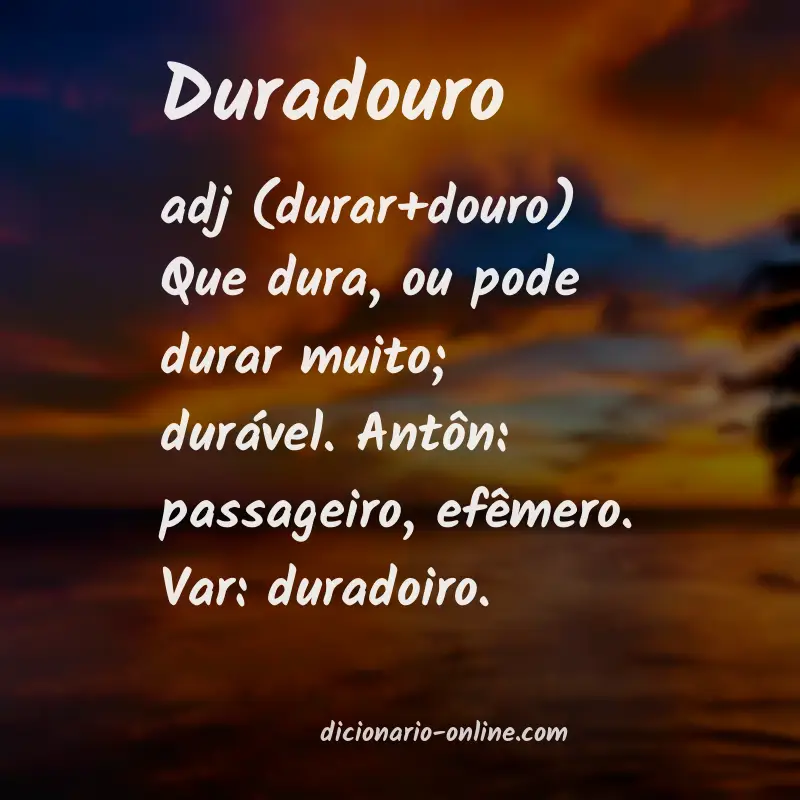 Significado de duradouro