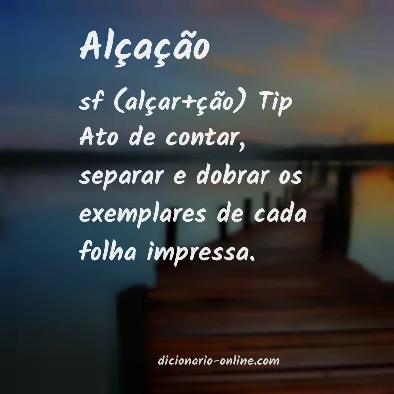 Significado de alçação