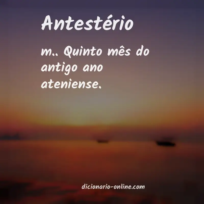 Significado de antestério