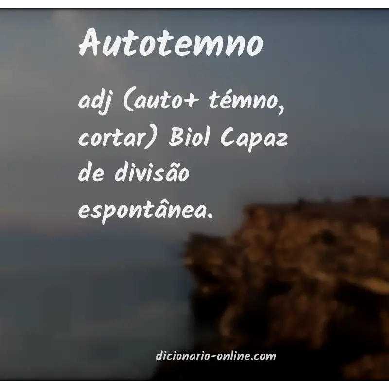 Significado de autotemno