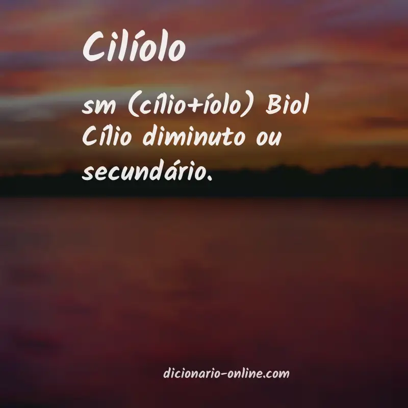 Significado de cilíolo