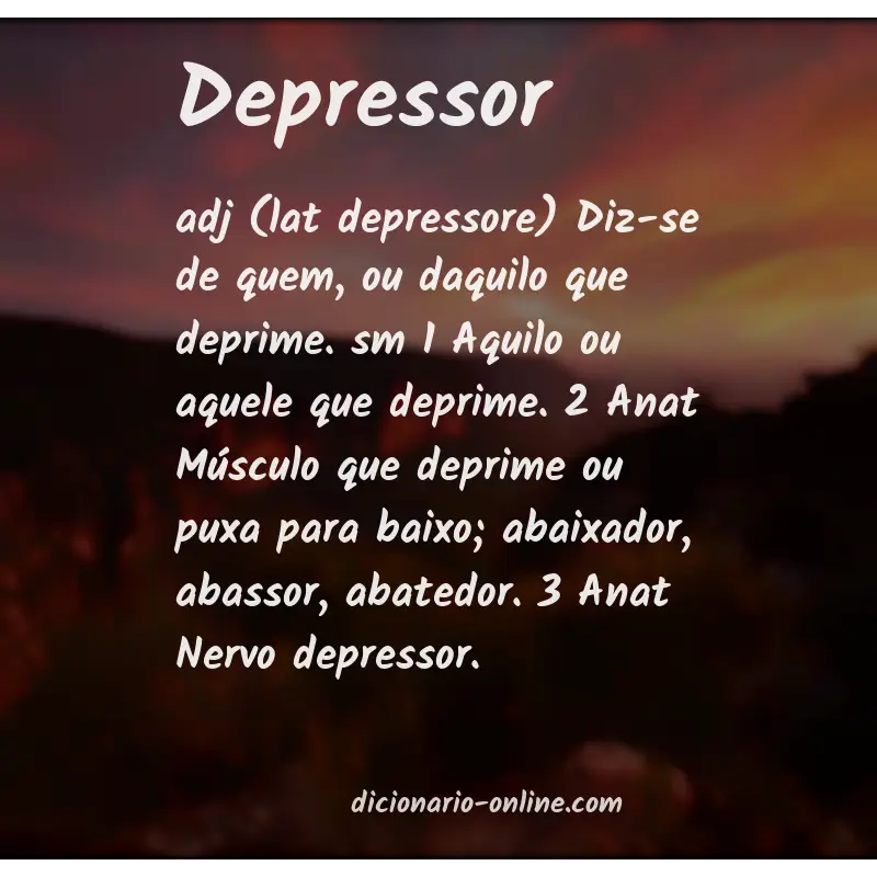 Significado de depressor