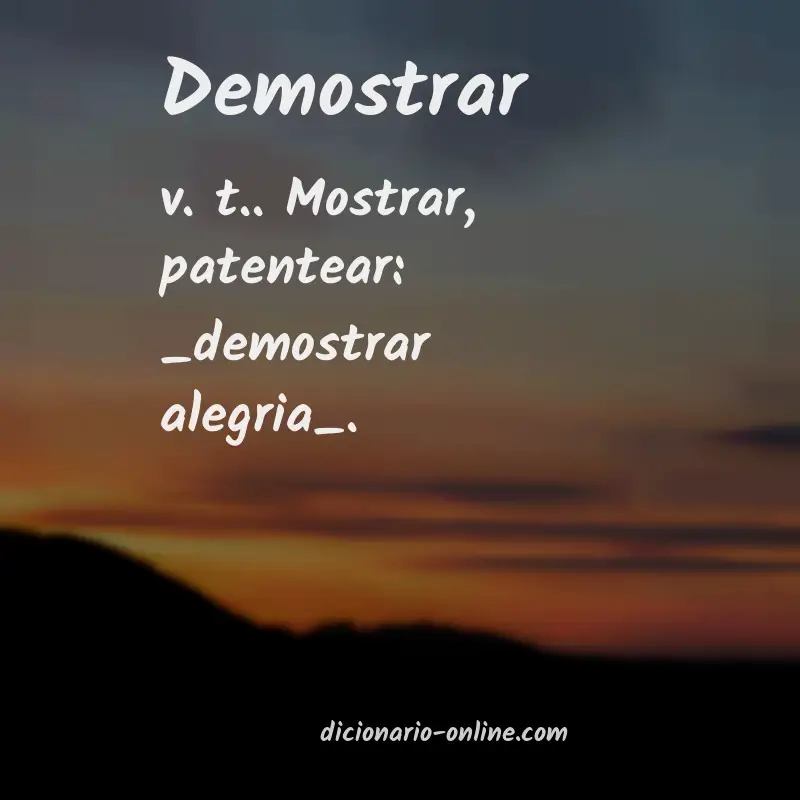 Significado de demostrar