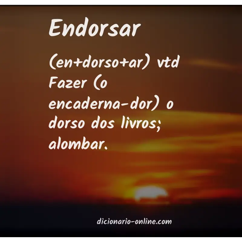 Significado de endorsar