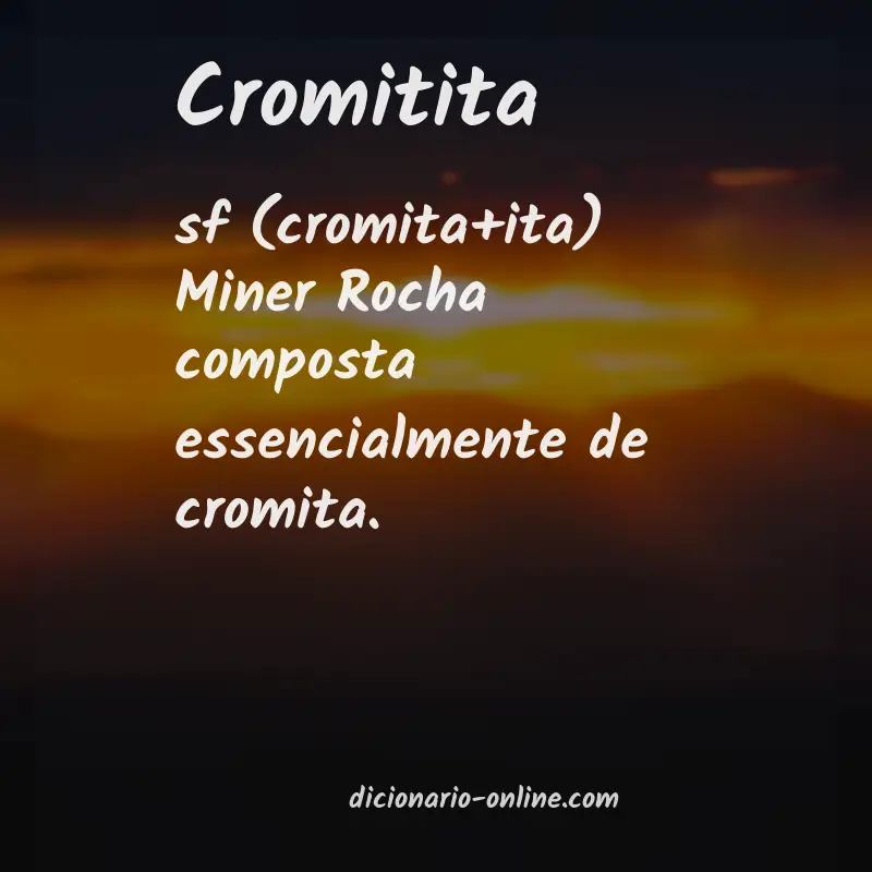 Significado de cromitita