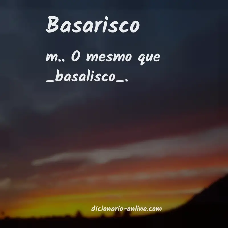 Significado de basarisco