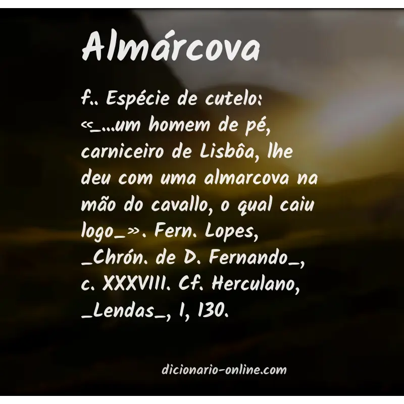 Significado de almárcova