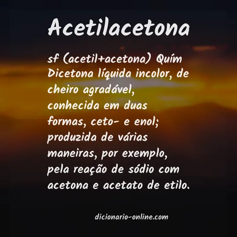 Significado de acetilacetona