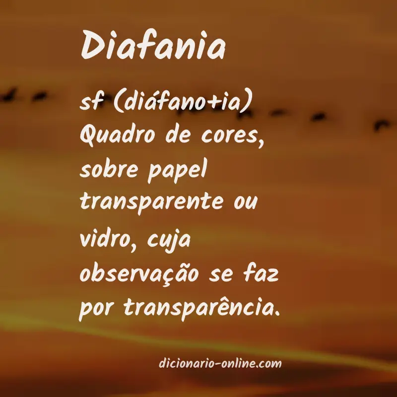Significado de diafania