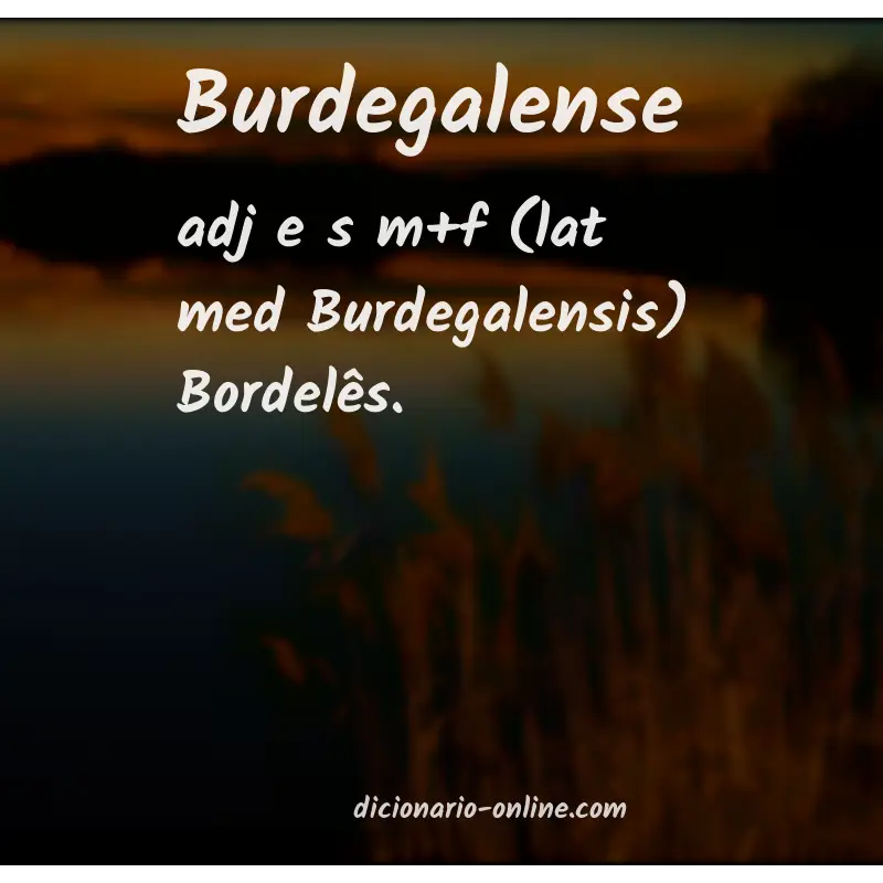 Significado de burdegalense