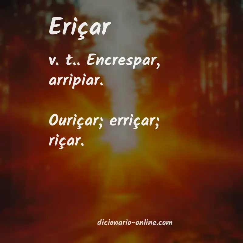 Significado de eriçar