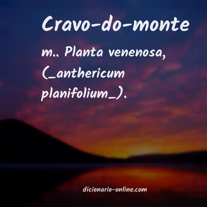 Significado de cravo-do-monte