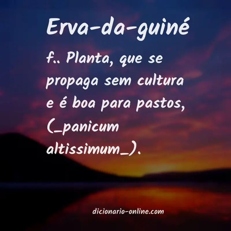 Significado de erva-da-guiné
