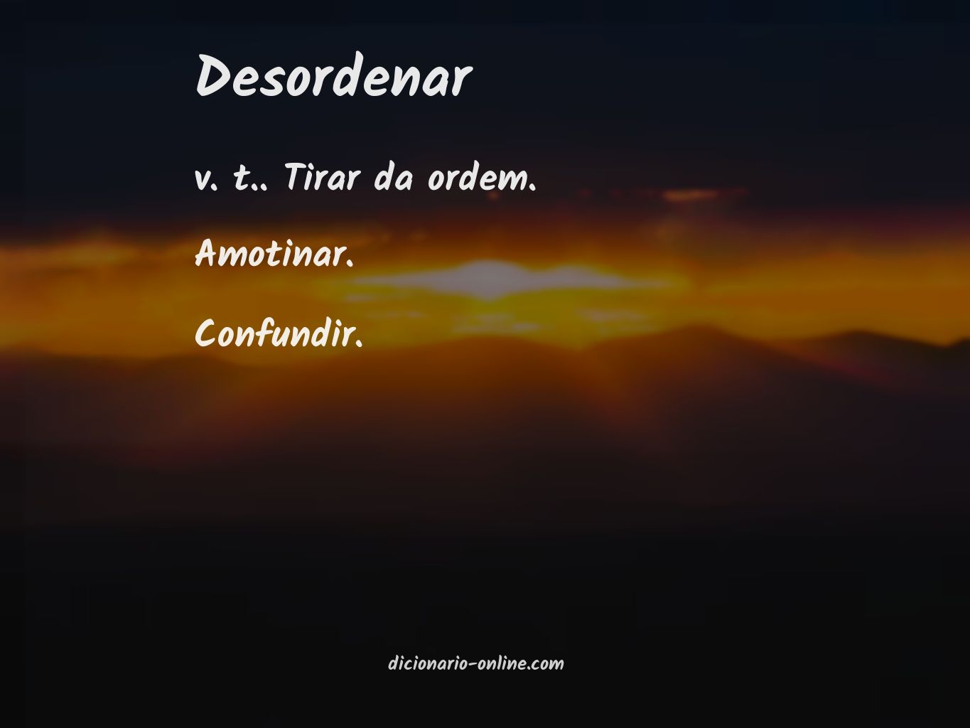 Significado de desordenar