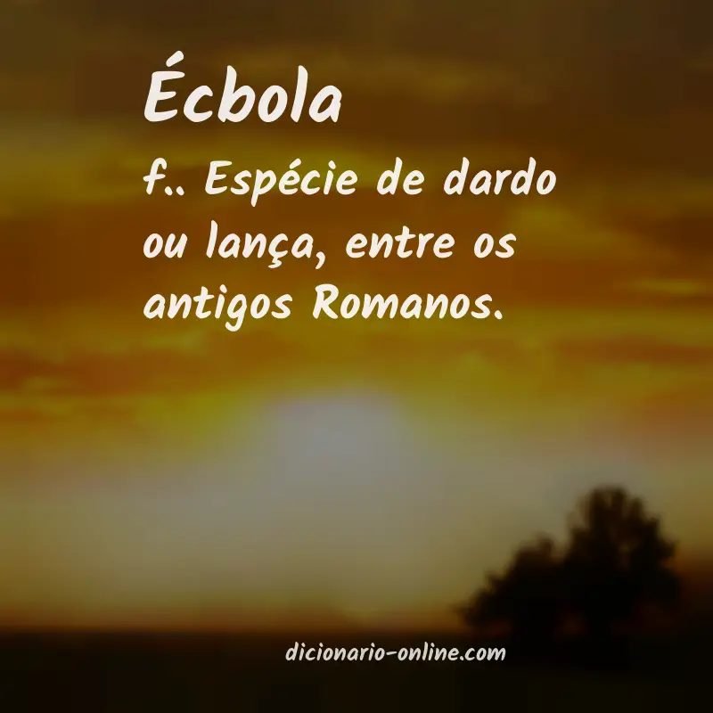 Significado de écbola