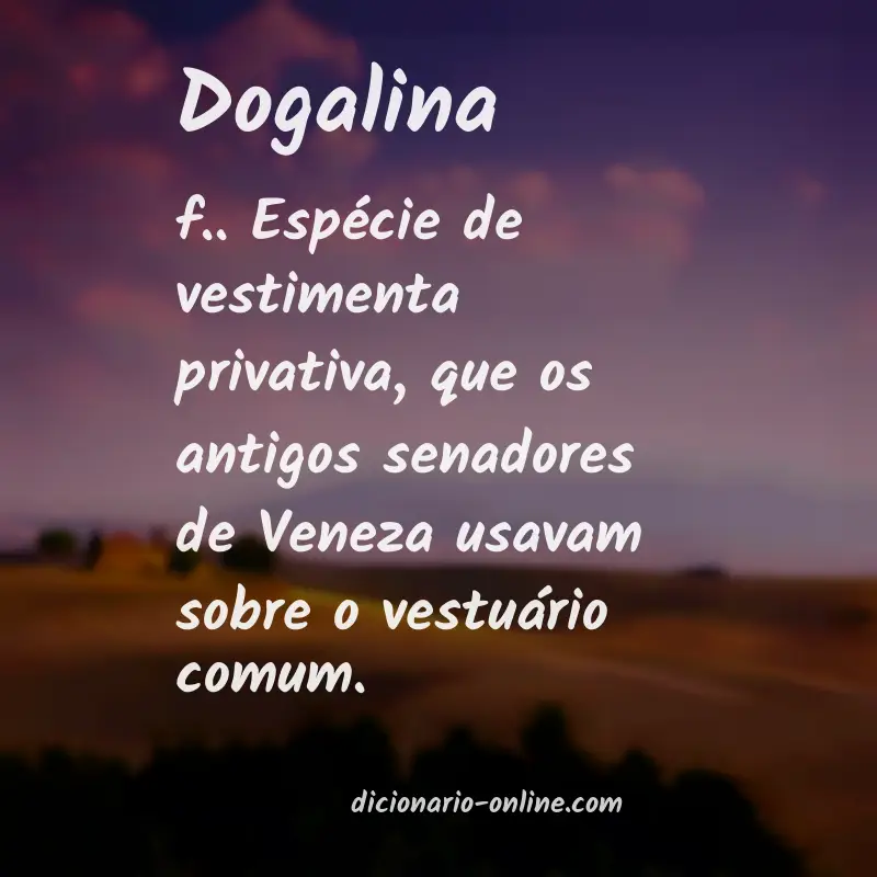 Significado de dogalina
